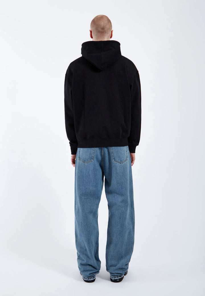 Dr Denim Damien Hoodie - Black Script