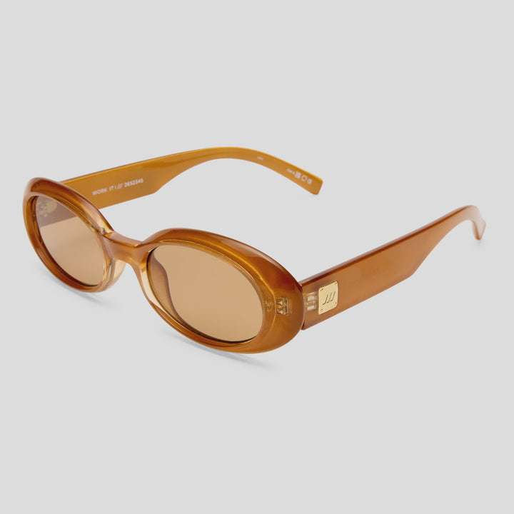 Le Specs Work It! Sunglasses - Gold Pearl