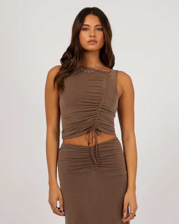 Jorge Luxe Maxi Skirt - Brown