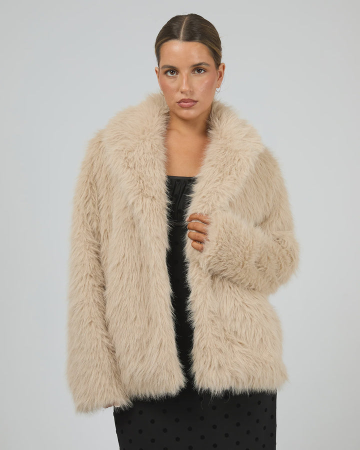 Jorge Angela Fur Coat - Beige