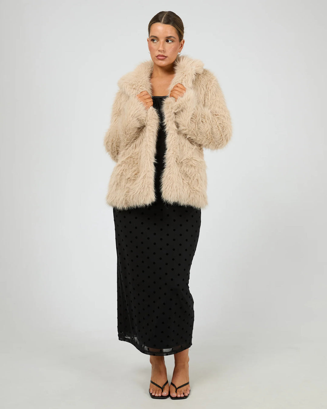 Jorge Angela Fur Coat - Beige