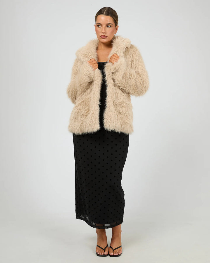Jorge Angela Fur Coat - Beige