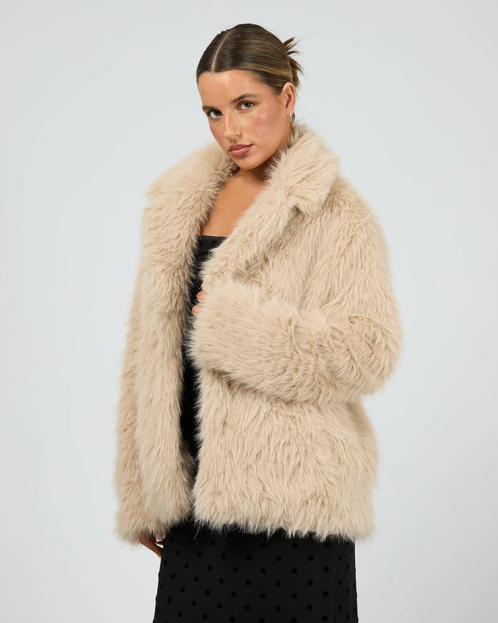 Jorge Angela Fur Coat - Beige