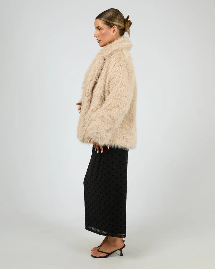 Jorge Angela Fur Coat - Beige