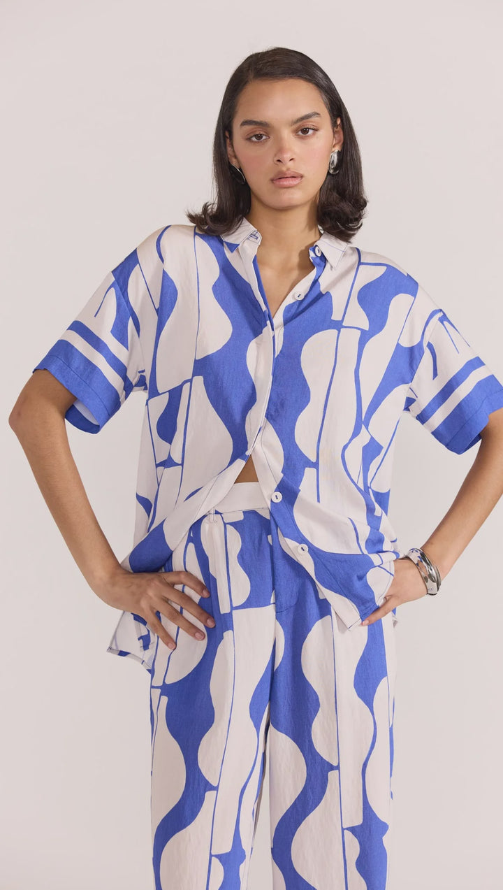 Staple The Label Santi Resort Shirt - Blue