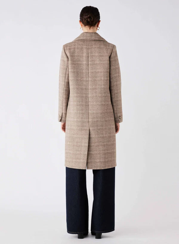 Esmaee Lodge Coat - Taupe Check