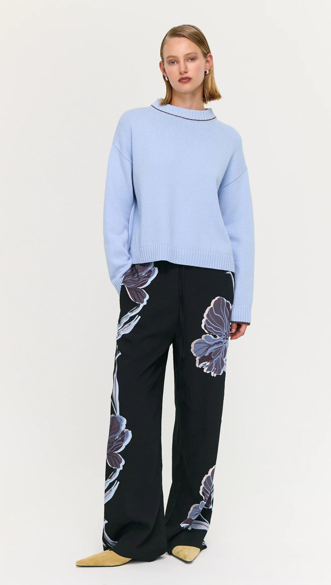 Staple The Label Harvey Knit Jumper - Sky Blue