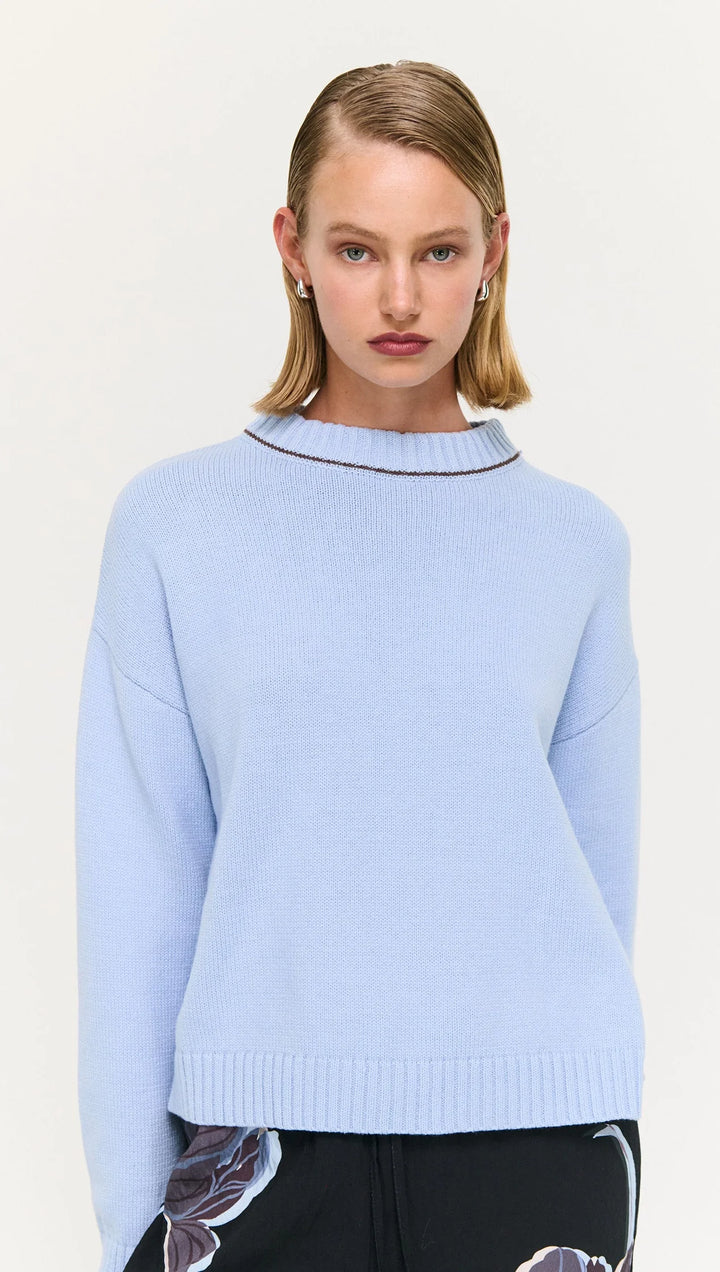 Staple The Label Harvey Knit Jumper - Sky Blue