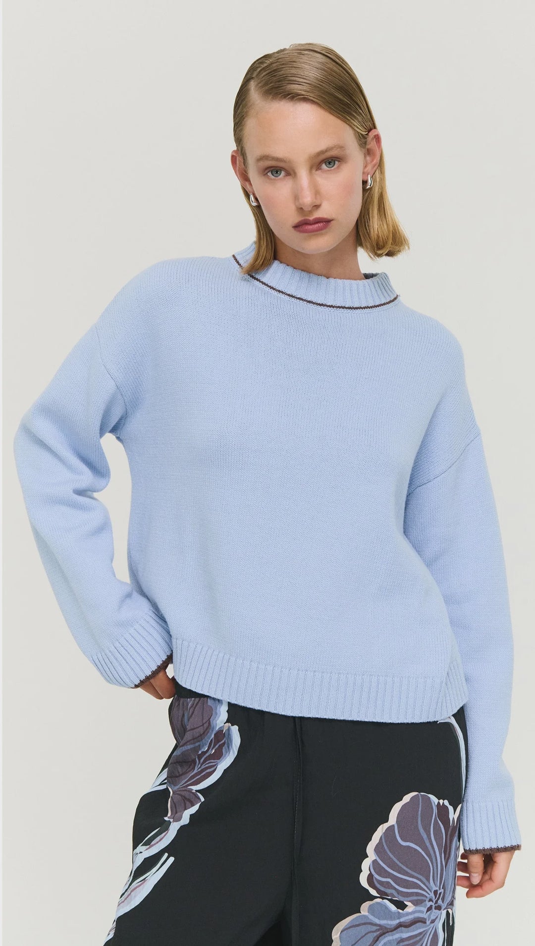 Staple The Label Harvey Knit Jumper - Sky Blue