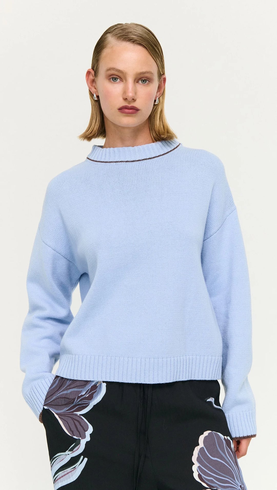 Staple The Label Harvey Knit Jumper - Sky Blue