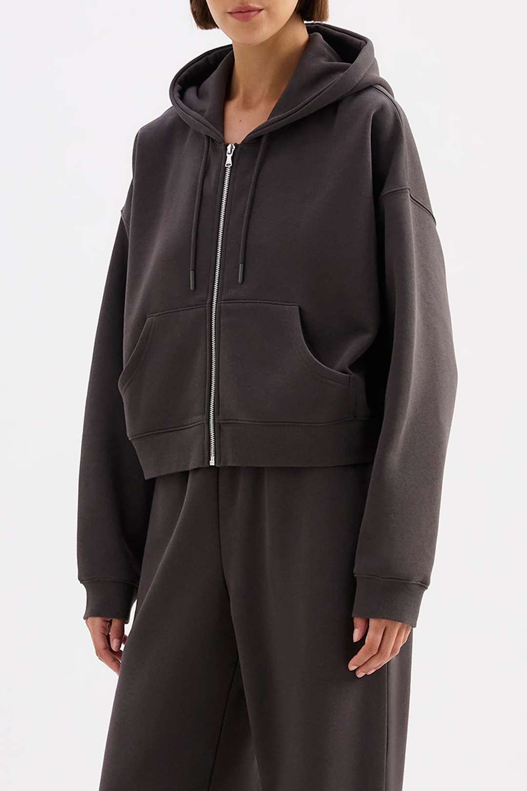 Nude Lucy Carter Zip Up Hoodie - Coal