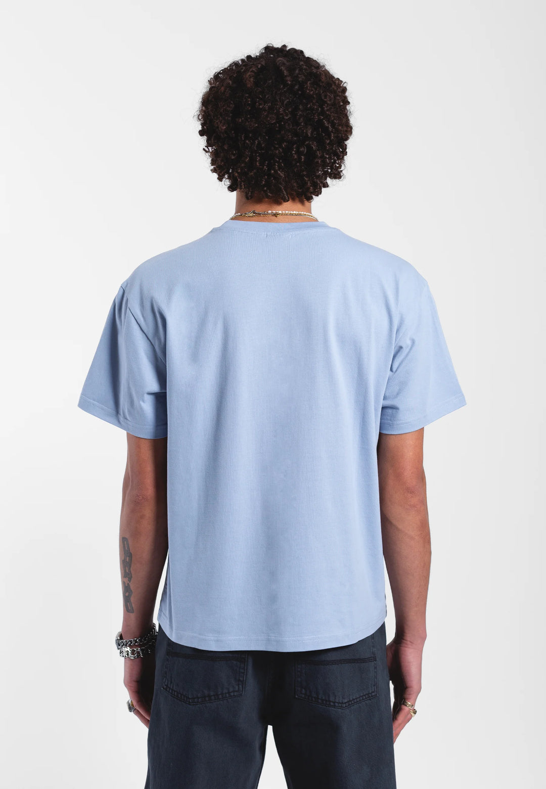 Dr Denim Bace Tee-Zen Blue Script