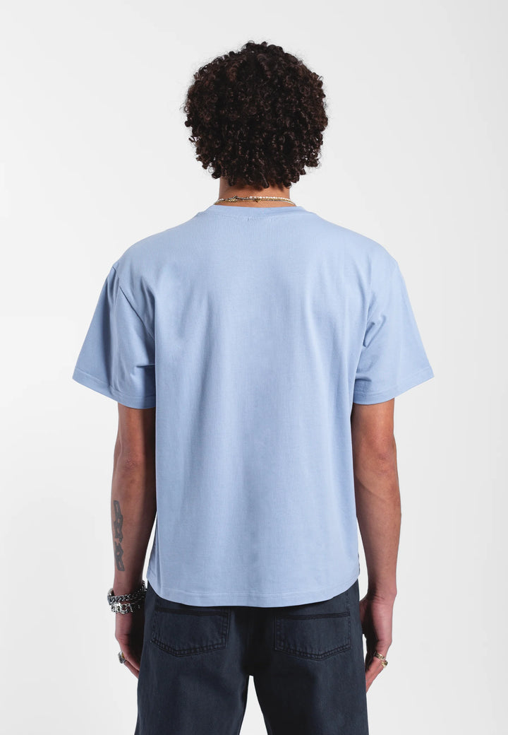 Dr Denim Bace Tee-Zen Blue Script