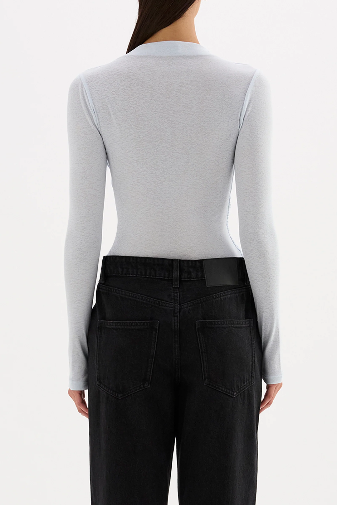 Nude Lucy Calista Mesh LS Top - Glacier