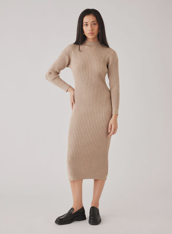 Esmaee Chloe Knit Dress - Oatmeal