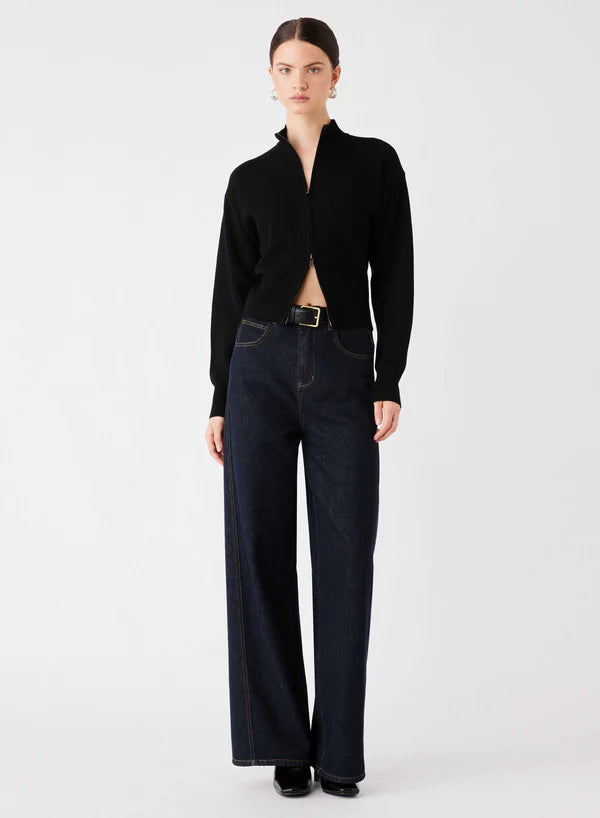 Esmaee Sierra Zip Cardi - Black