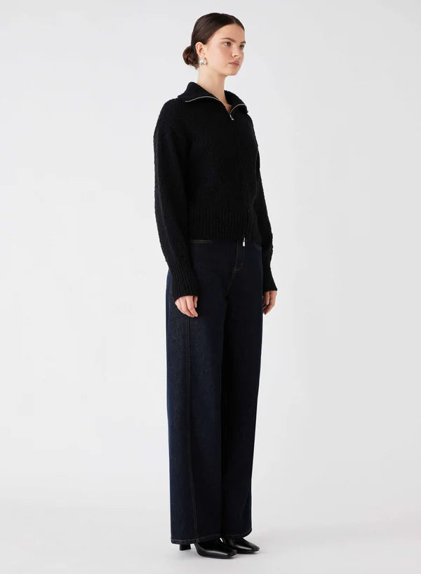 Esmaee Elevation Zip Cardi - Black
