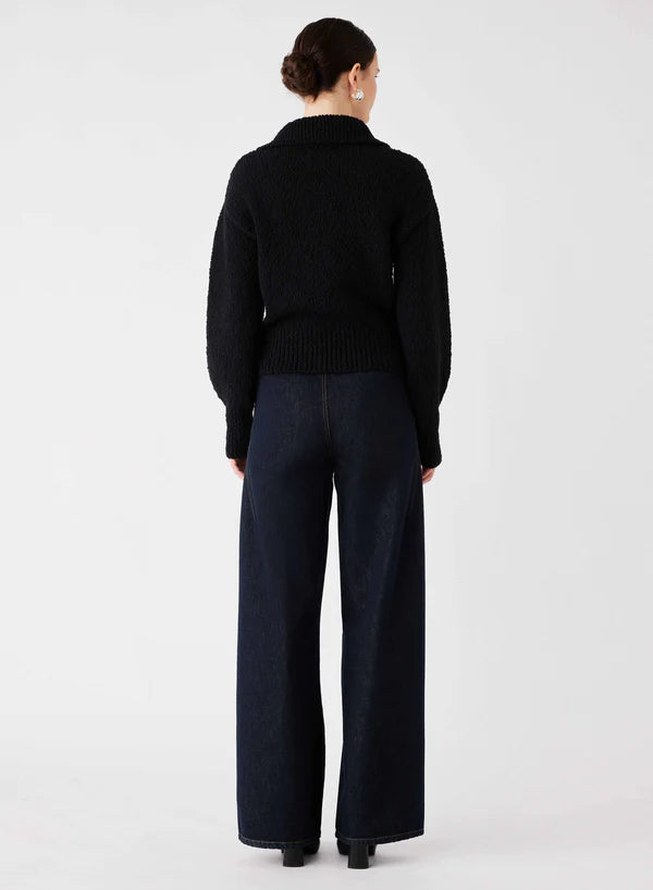 Esmaee Elevation Zip Cardi - Black