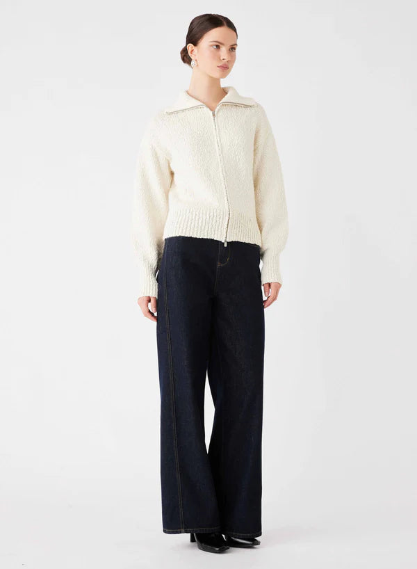 Esmaee Elevation Zip Cardi - Ivory