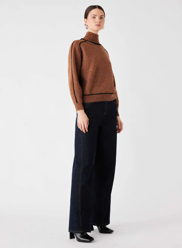 Esmaee Weekender Sweater - Nutmeg/Black