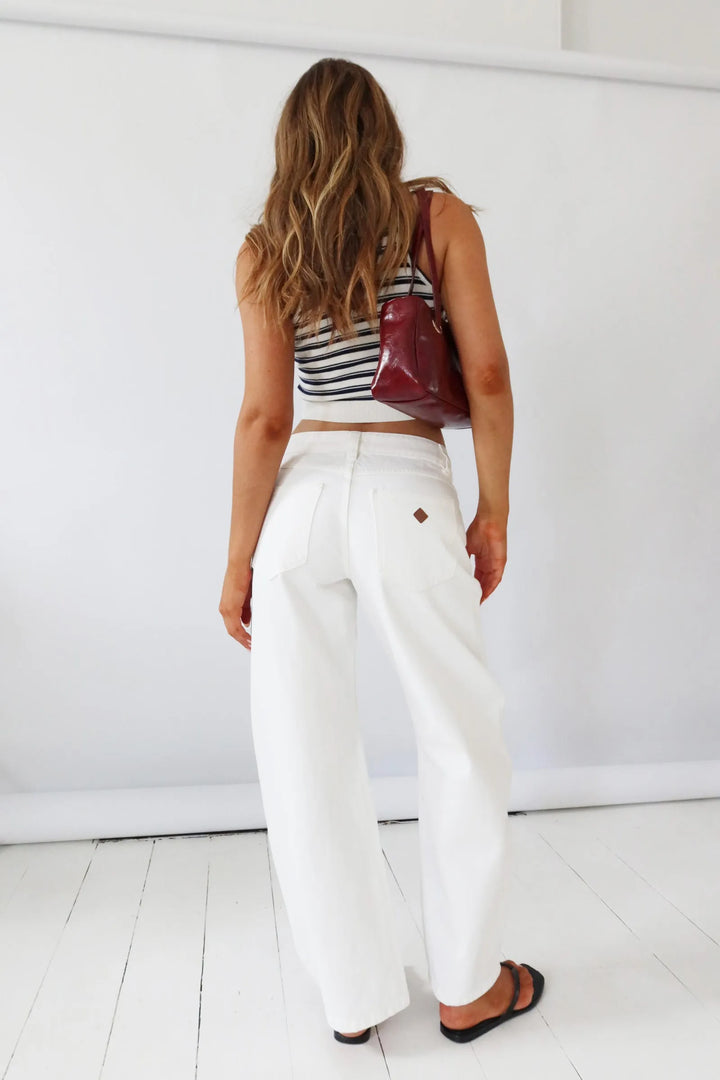 Abrand 99 Low Barrel Jean-White Gold