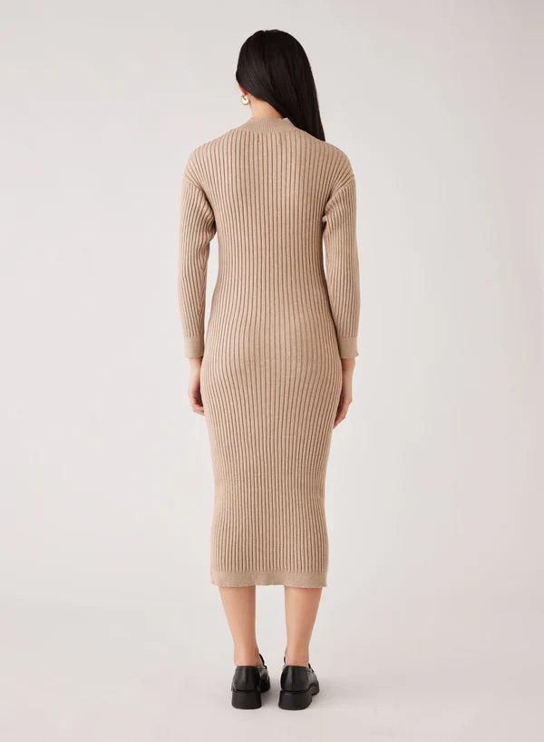 Esmaee Chloe Knit Dress - Oatmeal