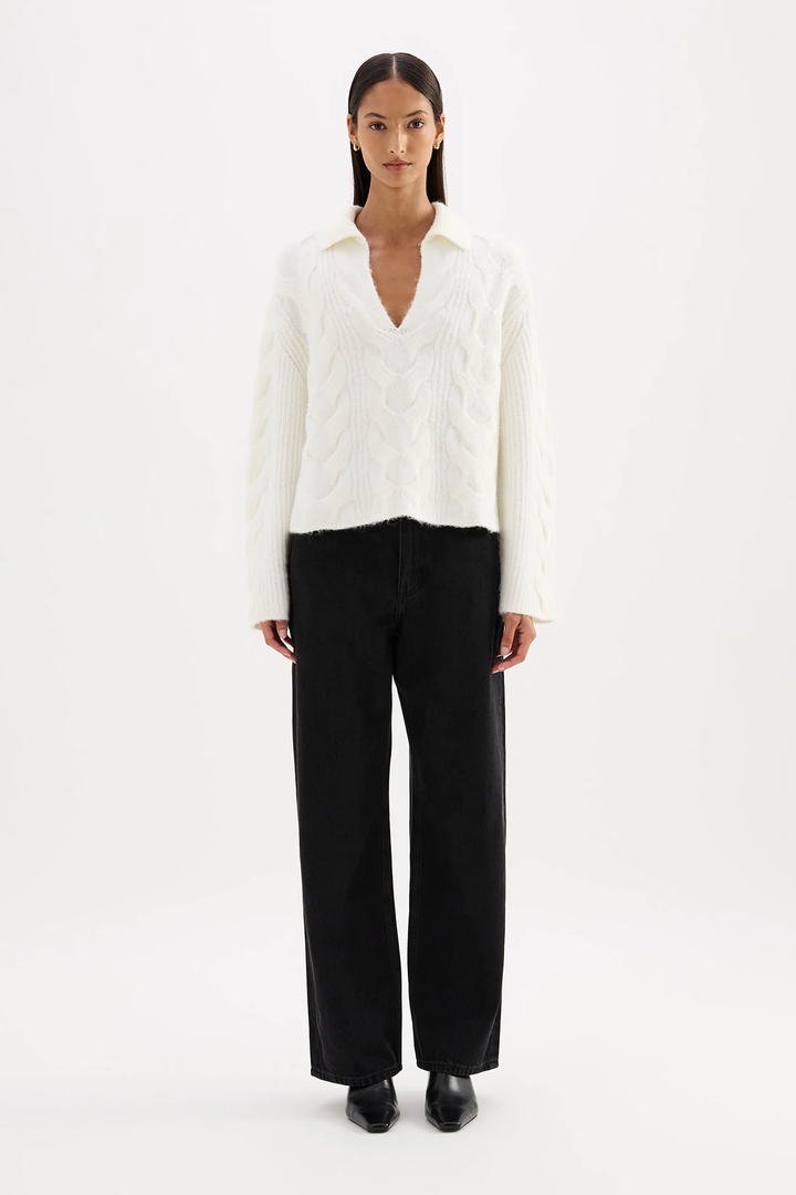 Nude Lucy Anise Cable Knit - Salt