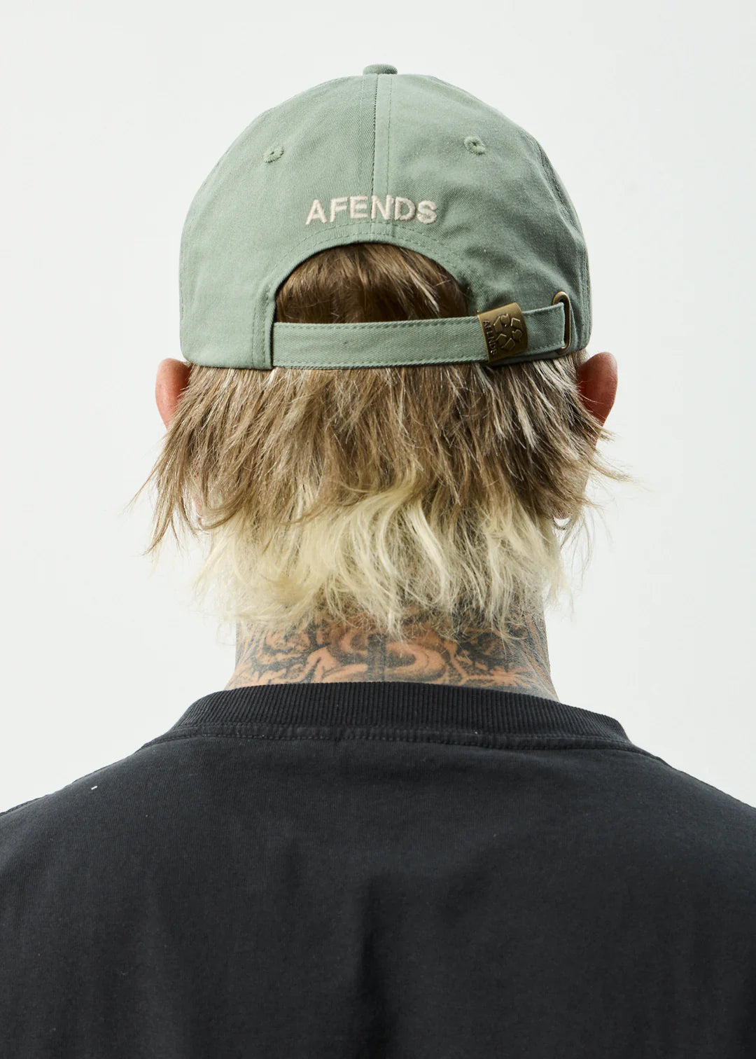 Afends Core Recycled Six Panel Cap - Oil Green