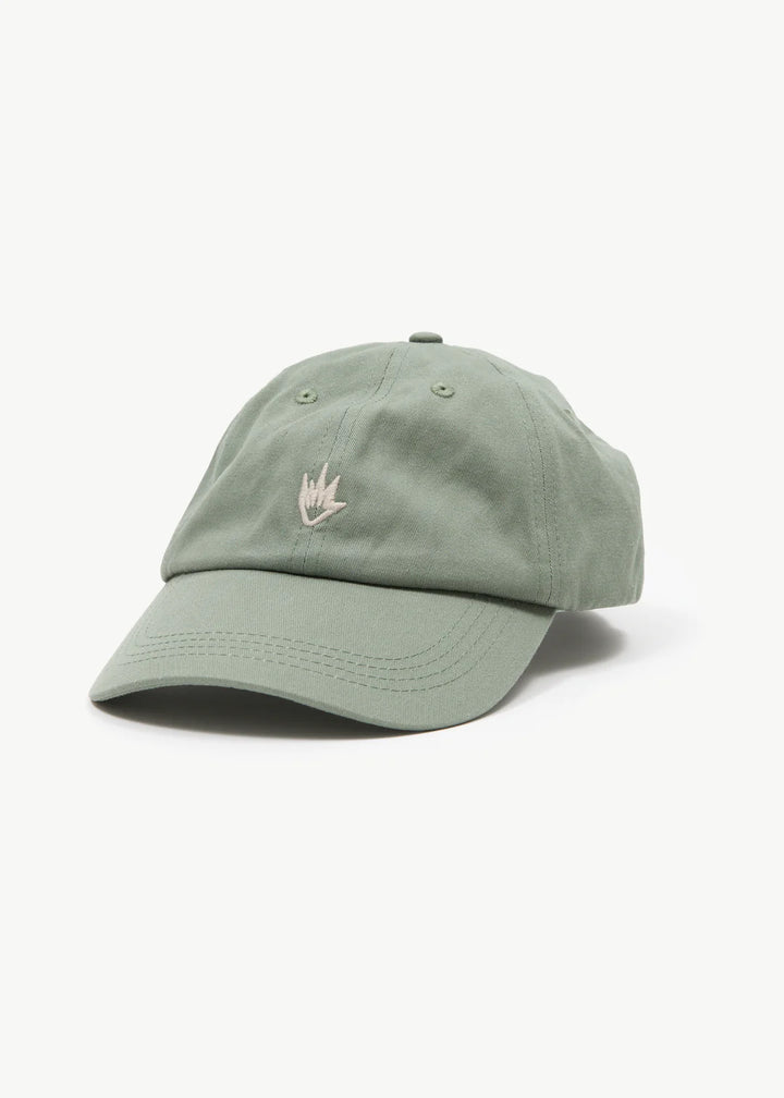 Afends Core Recycled Six Panel Cap - Oil Green