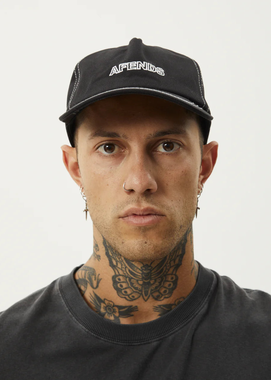 Afends Outline Recycled Trucker Cap - Black