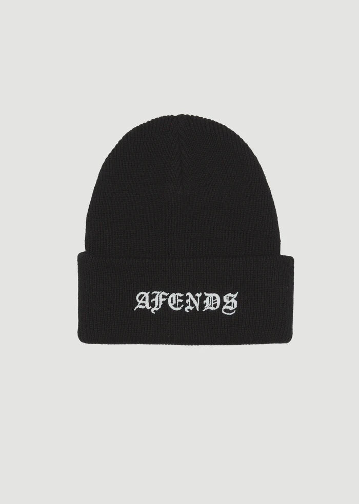 Afends Gothic Recycled Beanie- Black