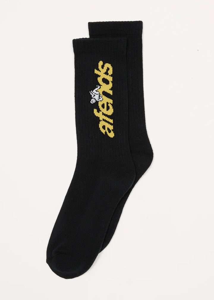 Afends Angel Zone Socks 2 Pack - Black & White