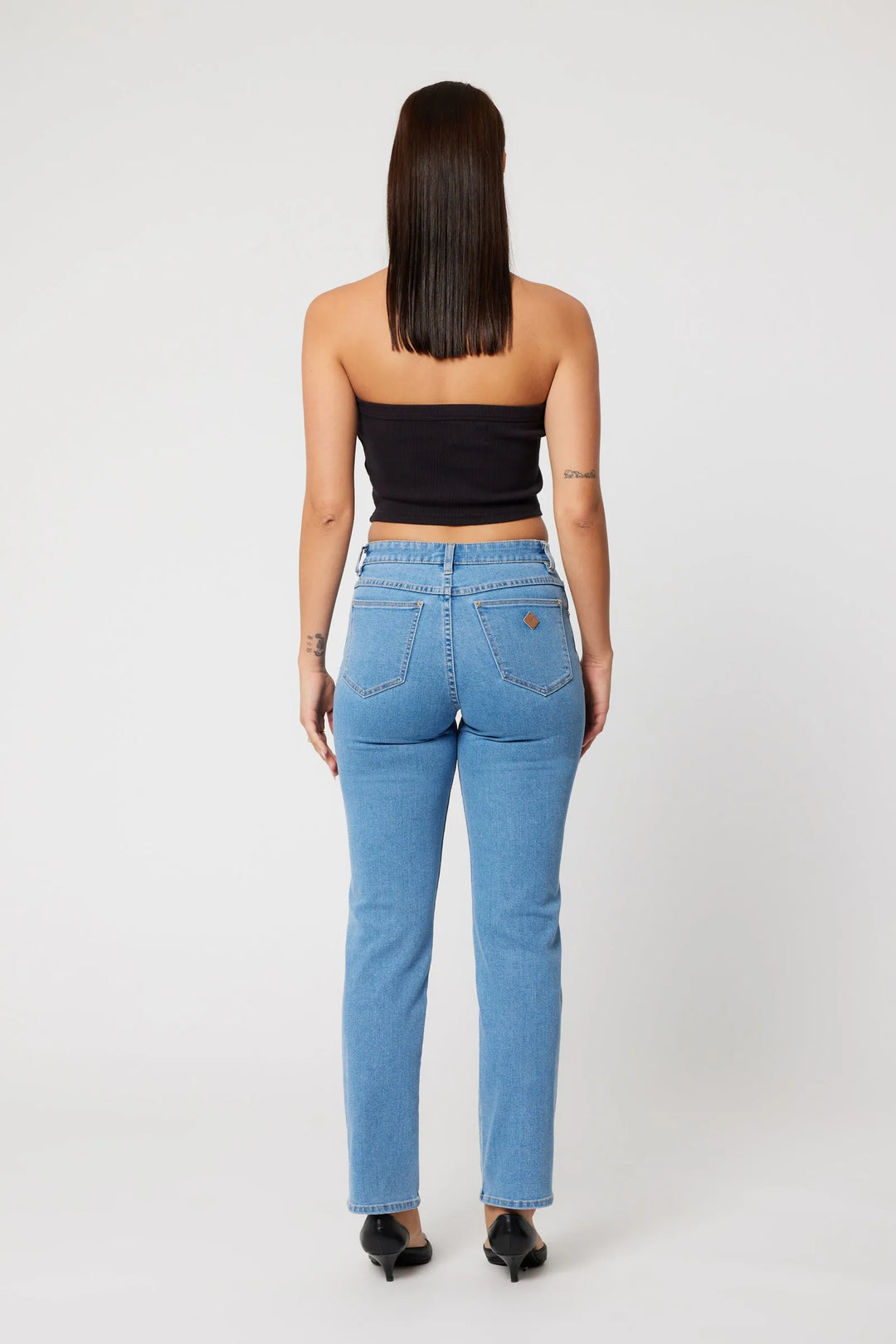 Abrand 95 Mid Rise Stovepipe Jean - Peta - Mid Blue