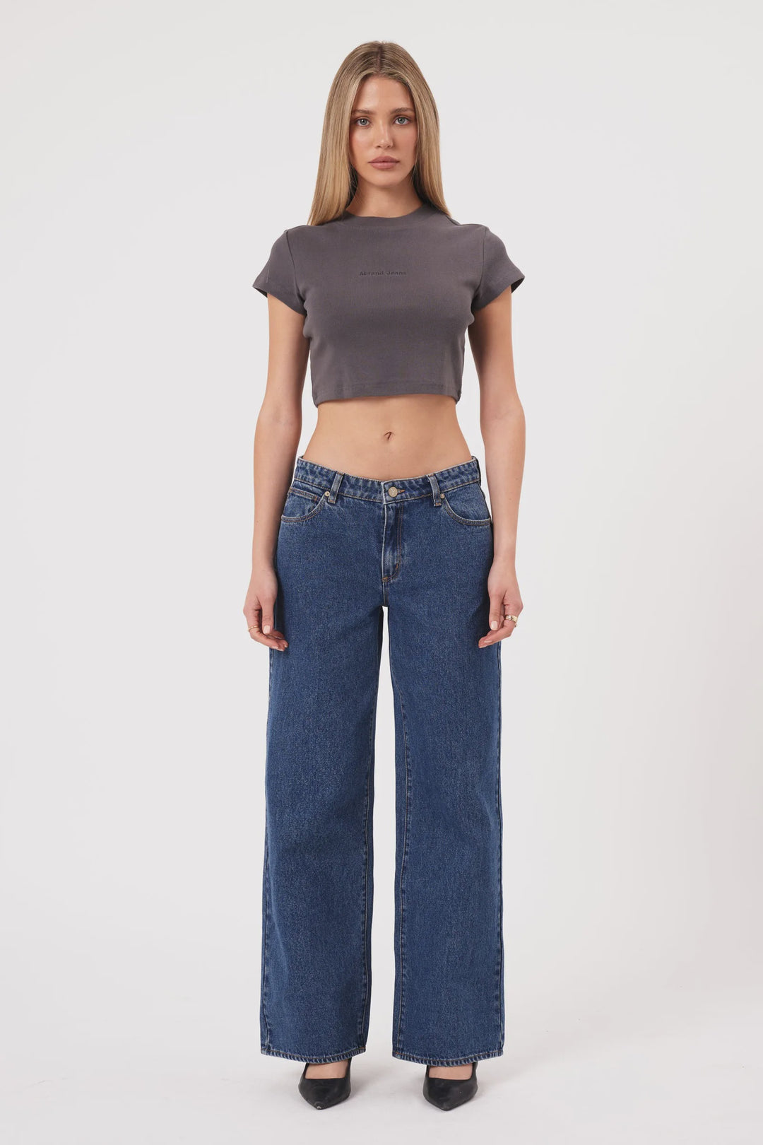 Abrand 99 Low Baggy Jean - Bella - Mid Blue