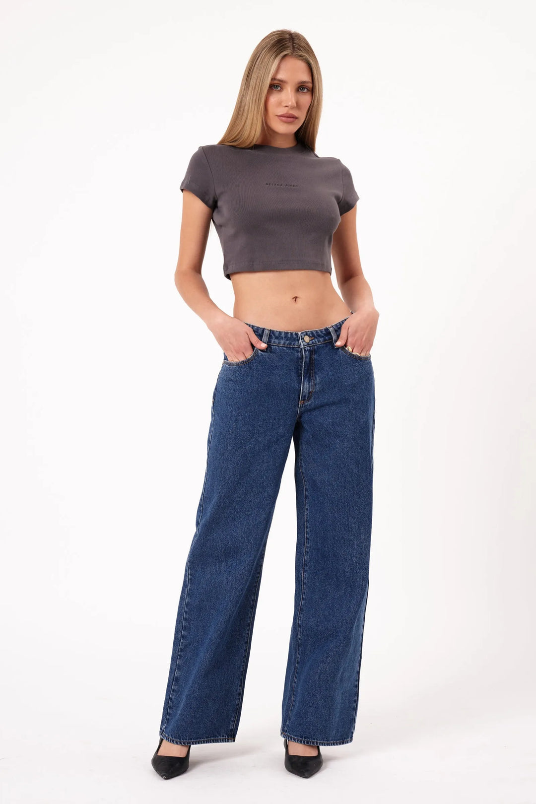 Abrand 99 Low Baggy Jean - Bella - Mid Blue