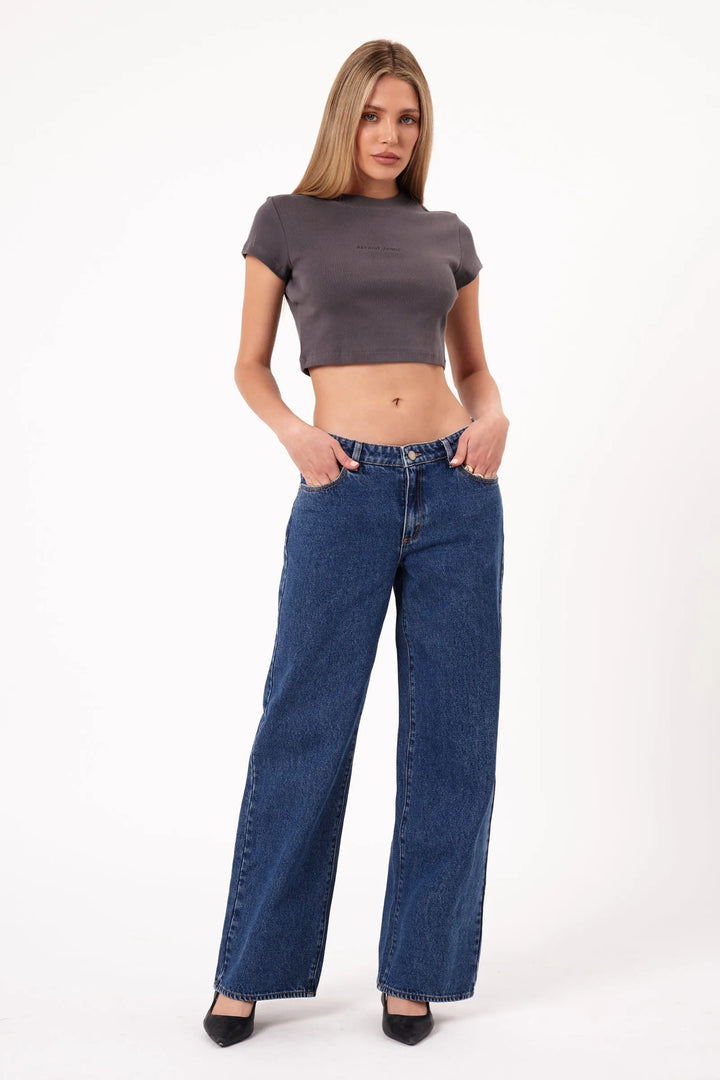 Abrand 99 Low Baggy Jean - Bella - Mid Blue