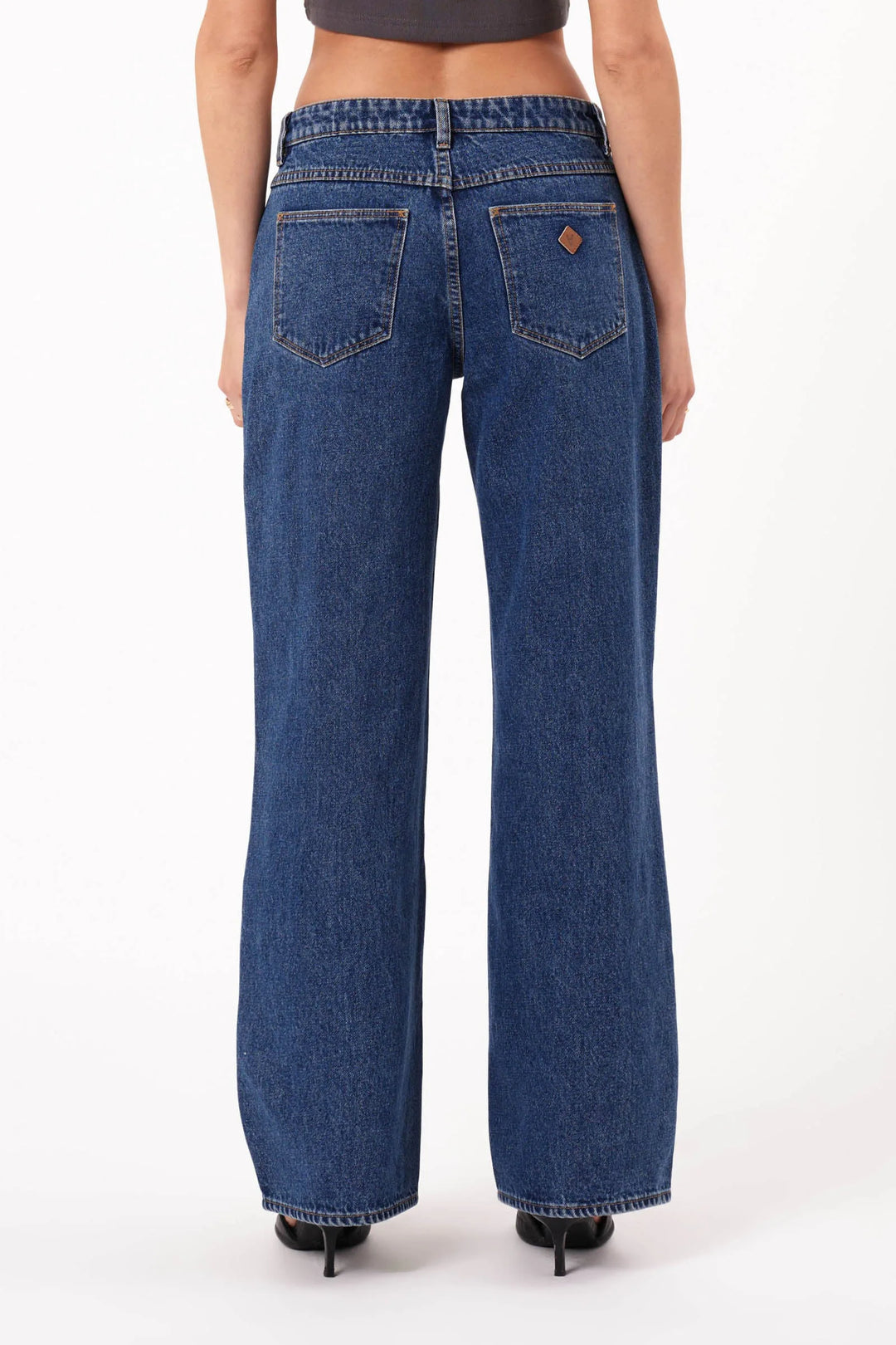 Abrand 95 Mid Baggy Petite Jean - Bella - Mid Blue