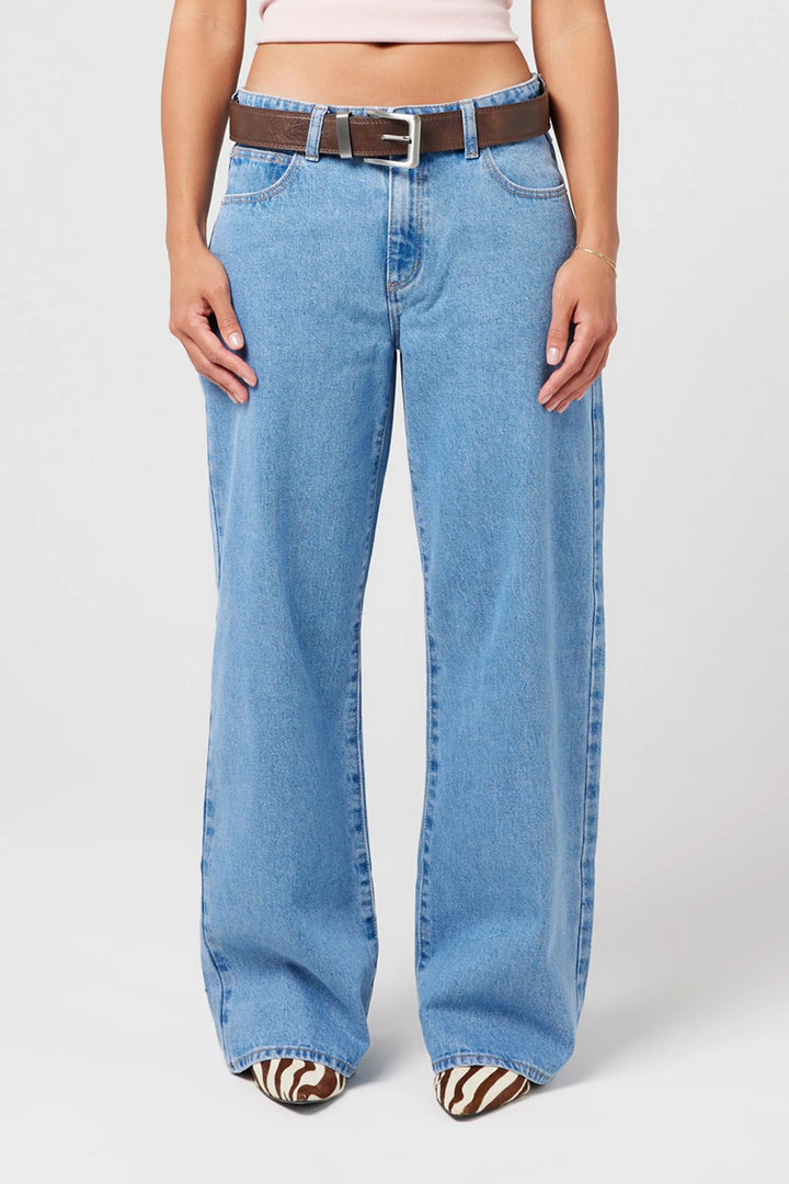 Abrand 95 Mid Baggy Petite Jean - Gigi - Mid Blue