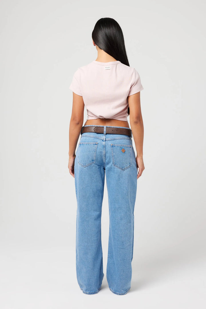 Abrand 95 Mid Baggy Petite Jean - Gigi - Mid Blue