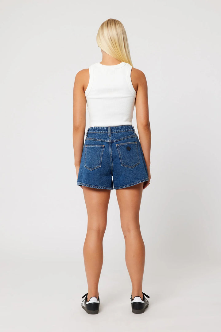Abrand Venice Denim Short - Bella - Mid Blue