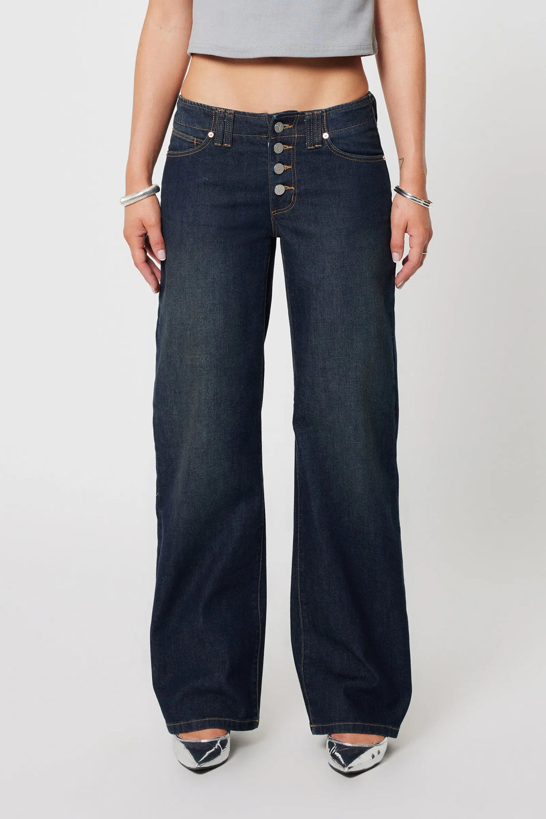 Abrand A 99 Low & Wide Jean - Halle - Dark Denim
