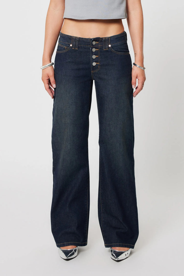 Abrand A 99 Low & Wide Jean - Halle - Dark Denim