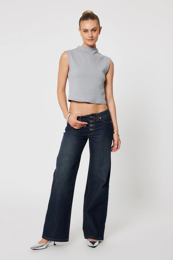 Abrand A 99 Low & Wide Jean - Halle - Dark Denim