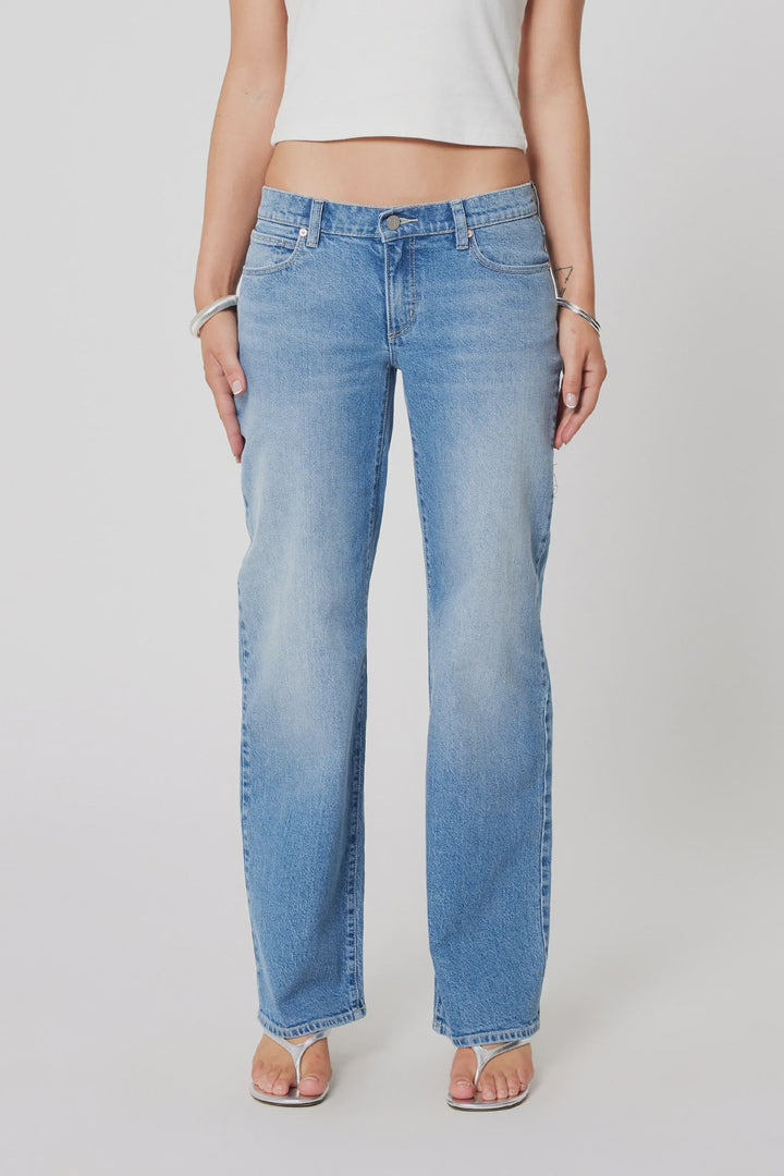 Abrand 99 Low & Wide Jean - Cleo - Mid Vintage Blue