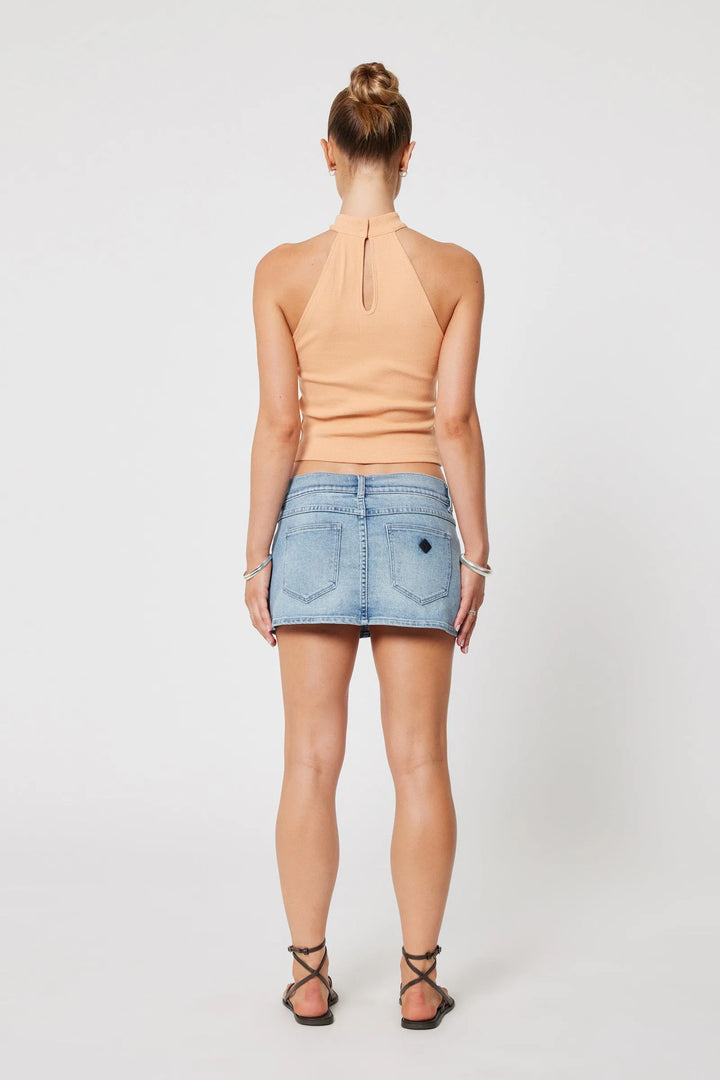Abrand 99 Low Denim Skirt - Willa - Light Vintage Blue