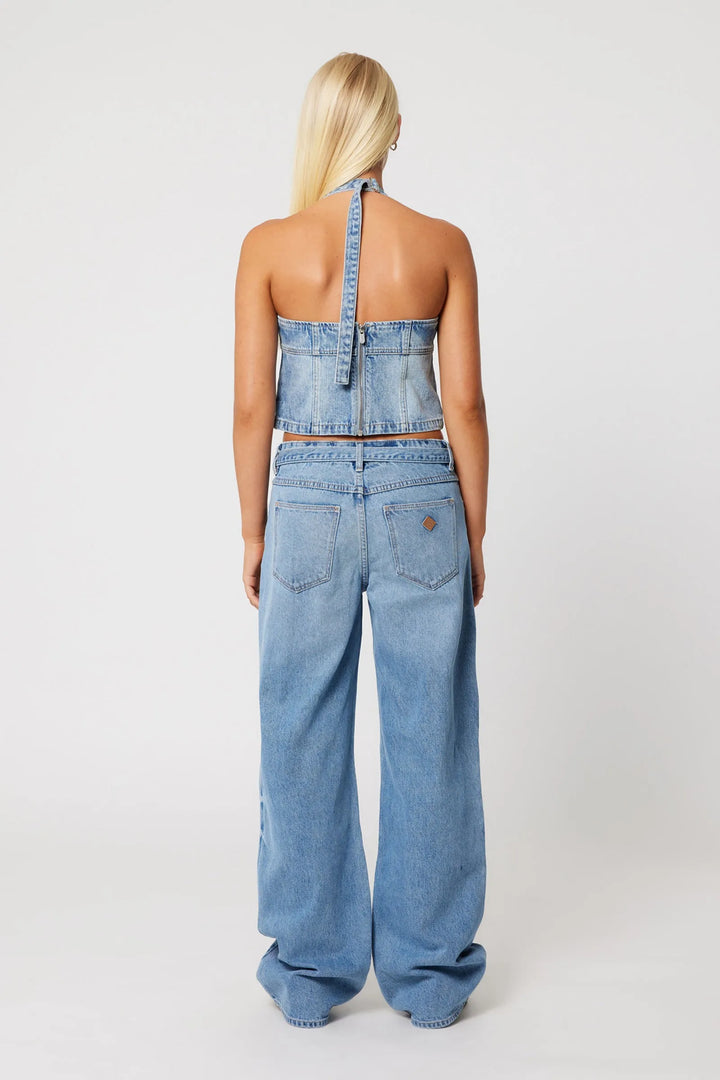 Abrand 99 Low Baggy Belt Jean - Liv - Light Vintage Indigo