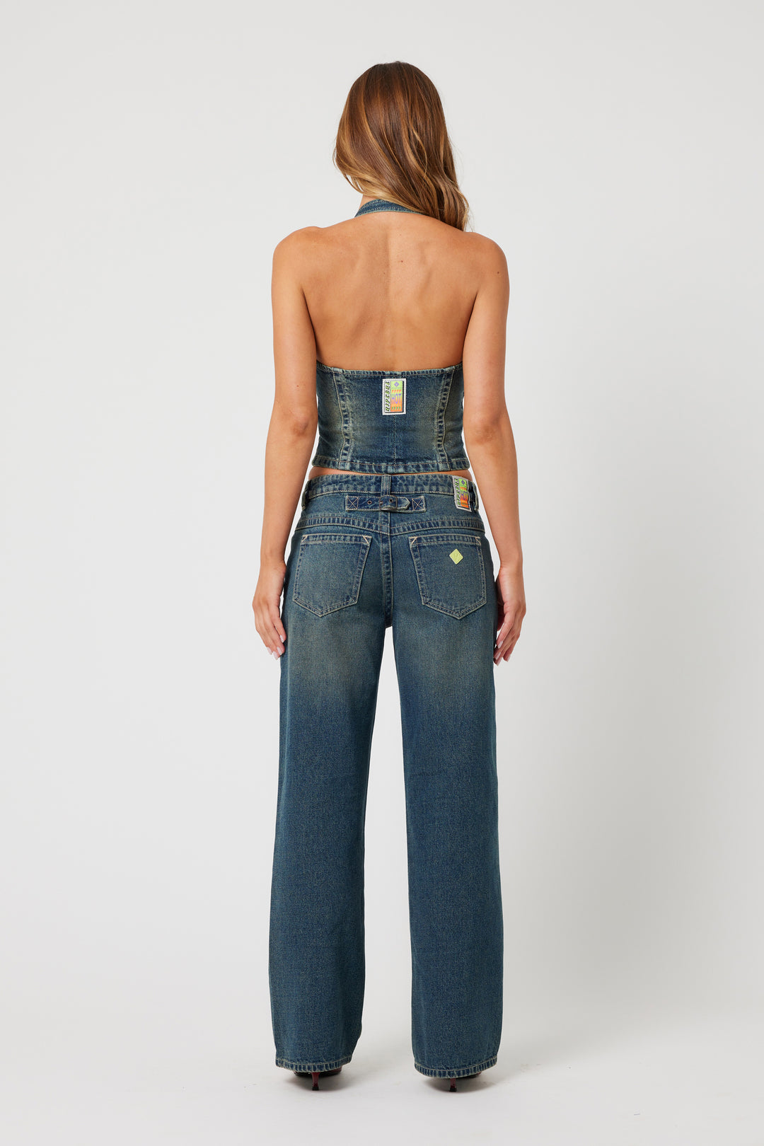 Abrand X Ripcurl Collab 99 Low Baggy Jean - Zola - Tint Dark Blue