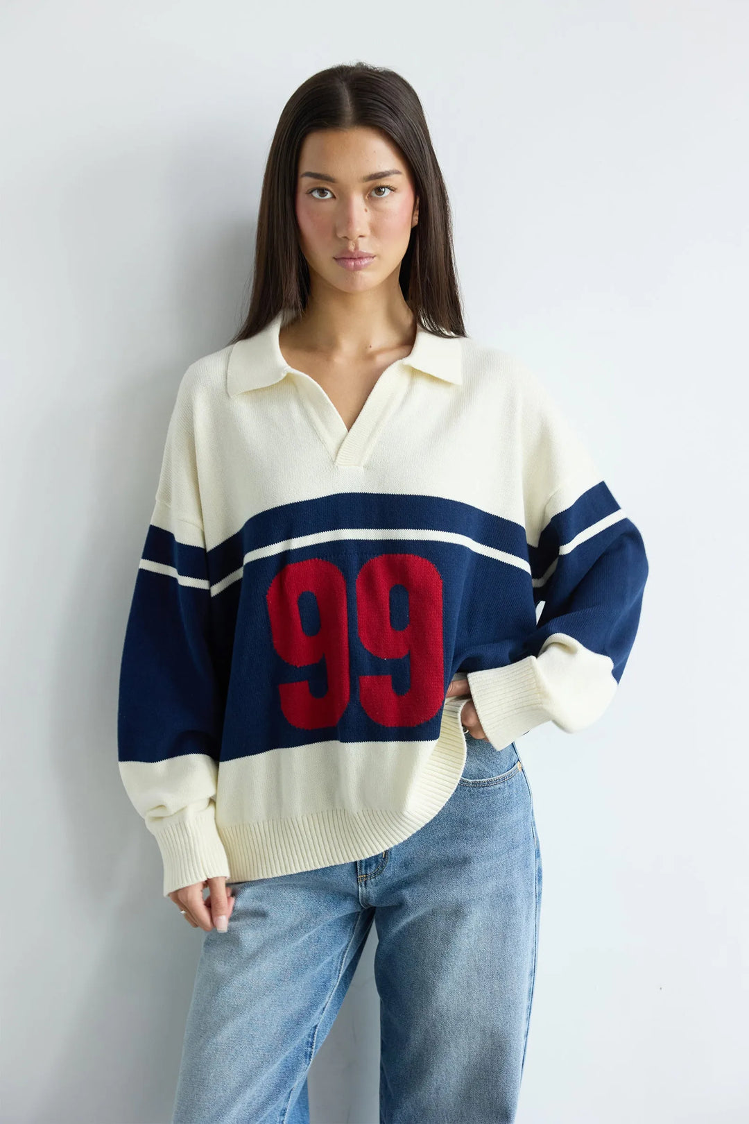 Abrand 99 Rugby Knit - Blue Stripe