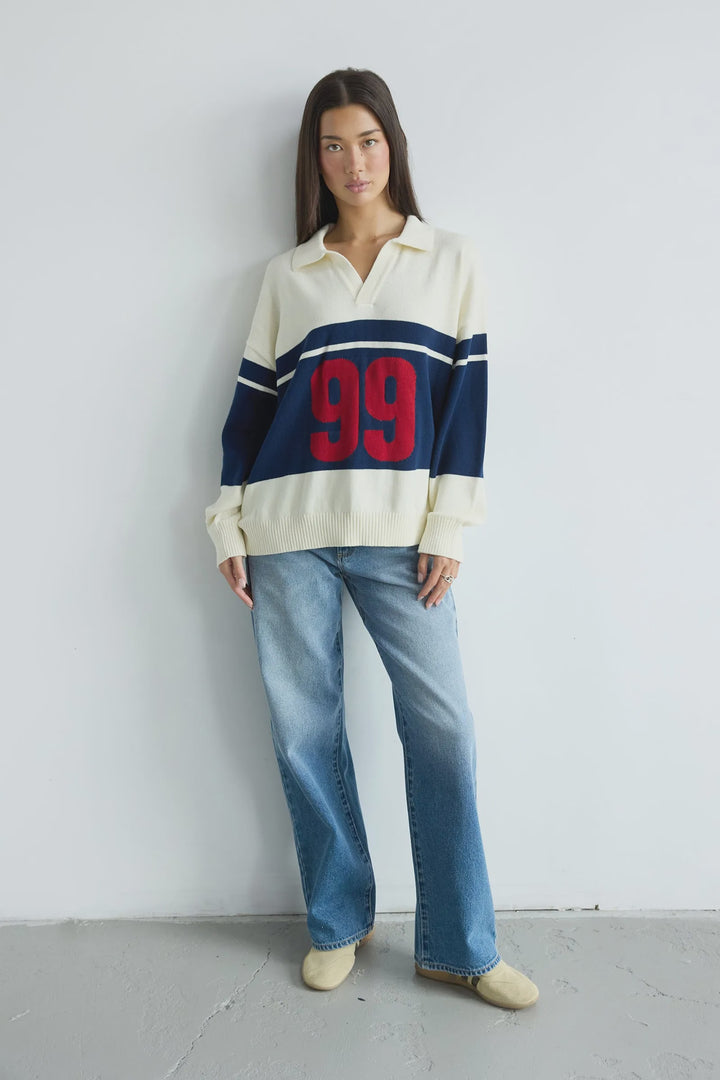 Abrand 99 Rugby Knit - Blue Stripe