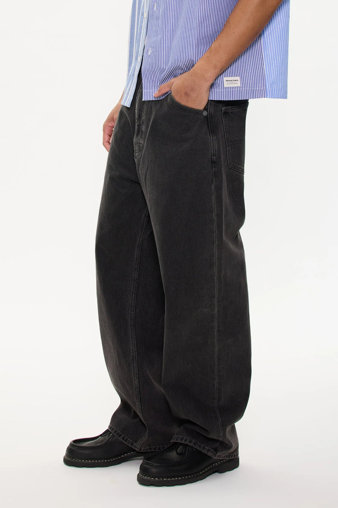 Abrand A6 Big Baggy Jean - Bazza - Washed Black